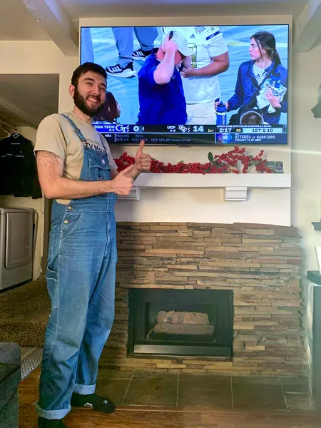 A completed TV Mount Master installation