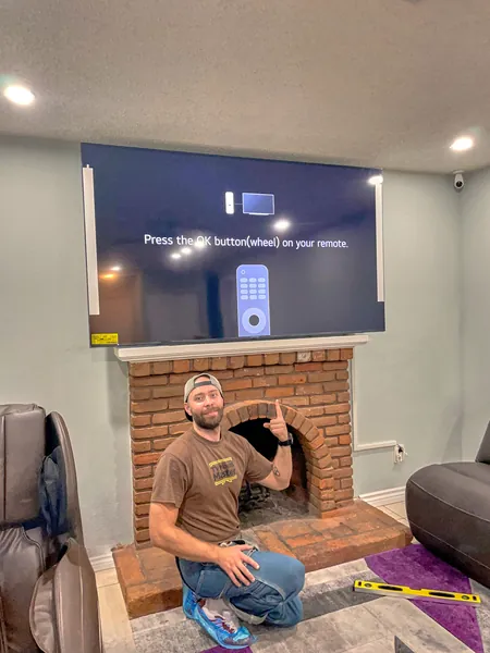 A completed TV Mount Master installation